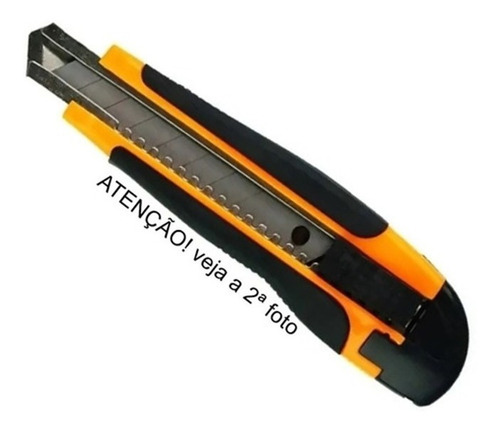 Imagem 1 de 5 de Estilete Perkon Com Trava 18mm Profissional 1+2 Lâminas