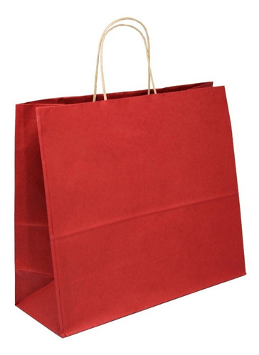 Sacola Papel Kraft 32x30x12 100 Un Vermelho