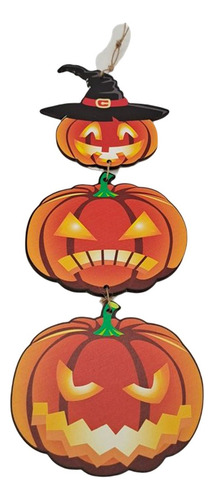 4 Letrero Colgante De Madera For Halloween Calabaza