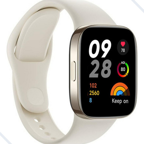 Xiaomi Redmi Watch 3 Sport 1.75" com rede móvel caixa de  abs  branca, pulseira  branca de  tpu liso BHR6851GL