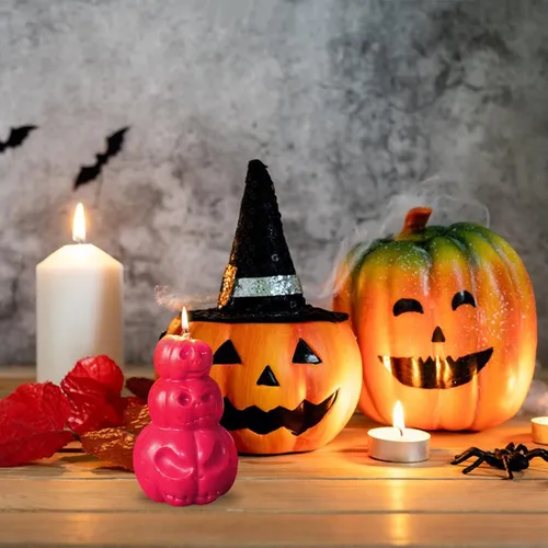 Molde De Vela 3d Con Forma De Calabaza Para Halloween, Silic