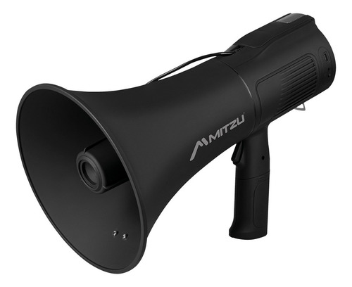 Megafono Recargable Mitzu Meg-680bk 25w 800m Alcance Negro