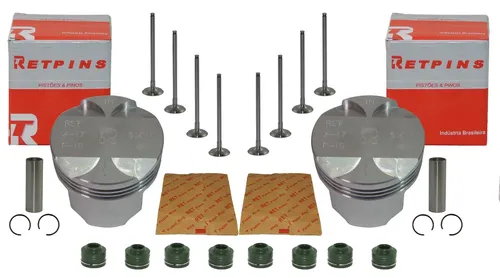 comprar 2 Kit Pistão 8 Válvulas 8 Retentores Comet u002F Mirage 250 0,75