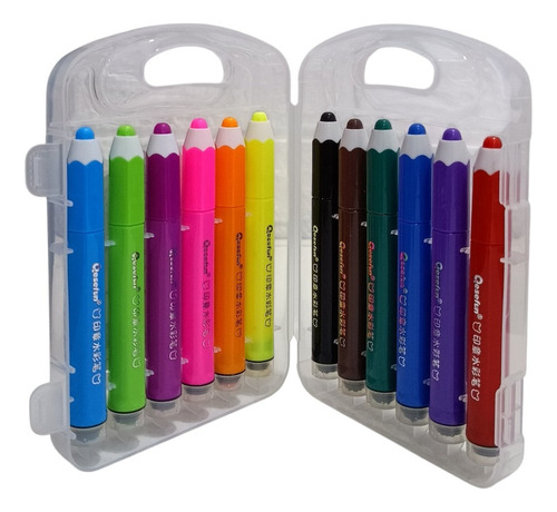 Caneta Hidrográfica Com Mini Carimbo - Infantil Azul-aço