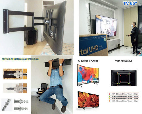 Imagen 2 de 4 de Rack Tv Movil 42, 55 A 65 Led Lcd Curvo Plasma ..resiste 60k