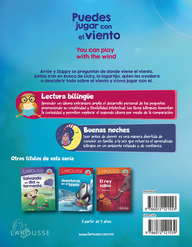 Puedes jugar con el viento / You can play with the wind, de Chand, Nandika. Editorial Larousse, tapa blanda en español, 2019
