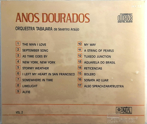 Imagem 2 de 2 de Cd Anos Dourados - Orquestra Tabajara - Vol 2 - Ba