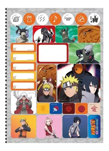 Caderno de Desenho 60fls Capa Dura Naruto 2023 Escolar São