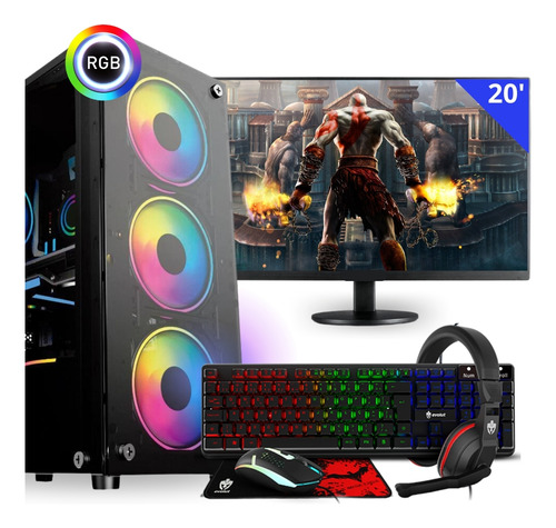 Pc Gamer I5 8geração 16gb Ddr4 Ssd 480gb Monitor E Kit Gamer