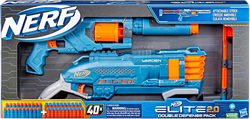 Nerf Elite 2.0 Doble Paquete De Defensa Con 40 Dardos  