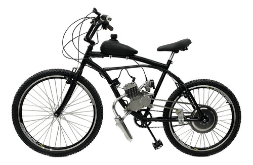 Bicicleta Motorizada 80cc Coroa 52 Rocket Cor Preto Tamanho Do Quadro 19