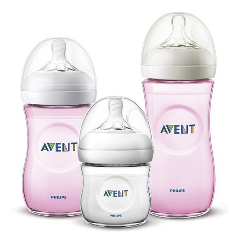 3 Mamadeira Avent Petala - Anticolica 100%original (rosa)