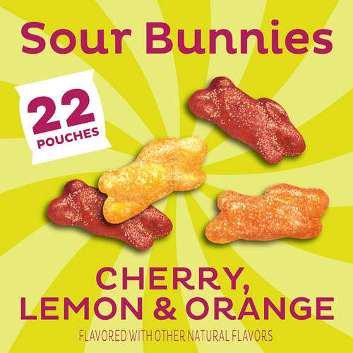 Annie's Sour Bunnies Snacks Con Sabor A Fruta, Sabores De Ce
