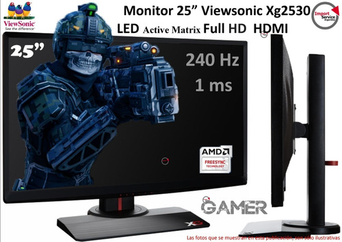 Monitor 25 Viewsonic Xg2530 Active Matrix Full Hdmi 240 Hz