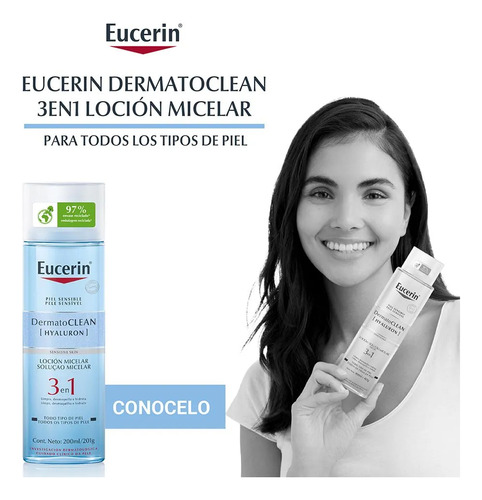 Eucerin Dermatoclean Loción Micelar Limpiadora 3 En 1 200 Ml
