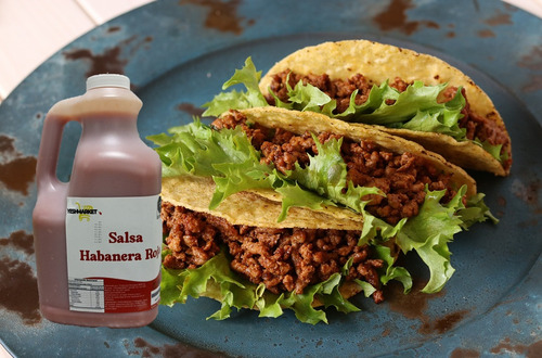 Salsa De Habanero Rojo Picosa Para Alitas Tacos Botana 4 Lt