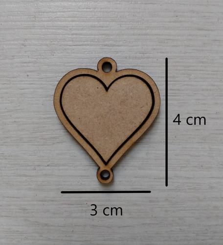 Minibastidores P/bordado Corazón 3 Cm Doble Perfo (10 Pz)