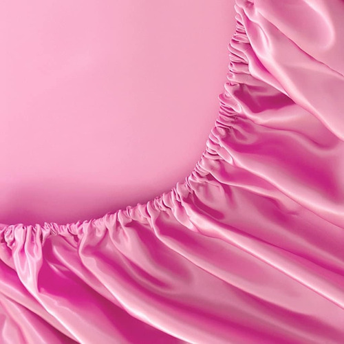 Sedosas Sabanas Individuales Rosa Pastel Resistente A Arruga