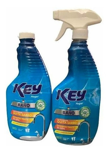 2 Pack Limpiador Para Baño Key 650 Ml C/u No Tóxico