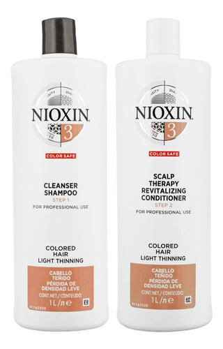 Nioxin-3 Shampoo 1000ml + Acondicionador Cabello Teñido