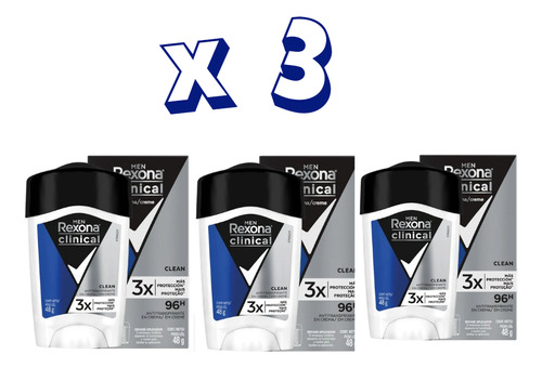 Rexona Clinical Men 3 X48g. - g a $486