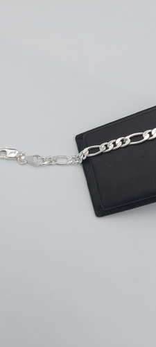 Imagen 4 de 5 de Tobillera Pulsera De Pura Plata Fina 925 Tejido 3x1 25cm 4mm