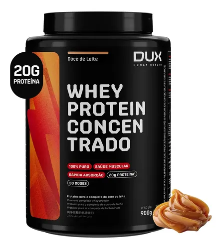 Dux Nutrition Whey Protein Concentrado 900g Sabor Doce De Leite