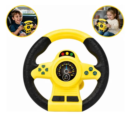 Volante Brinquedo Infantil Musical Gira ​360° Sons De Carro