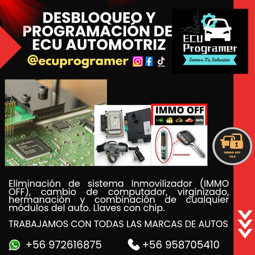 Desbloqueo Y Programación De Ecu Ó Computador Automotriz