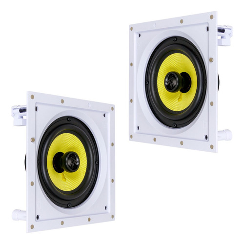 2 Caixa Embutir Jbl Ci6s Plus Arandela Som Ambient 6p Gesso Cor Branco