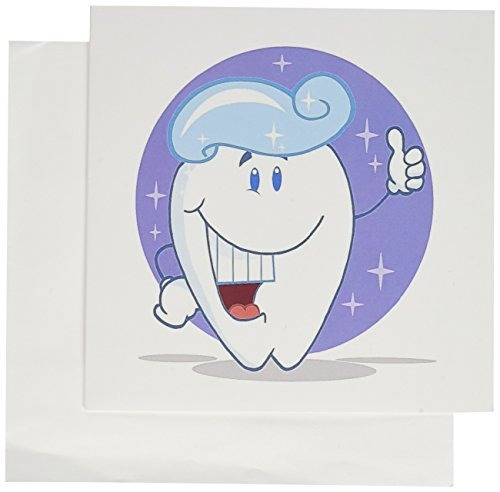 Cute Happy Clean Sparkling Tooth Cartoon Character
