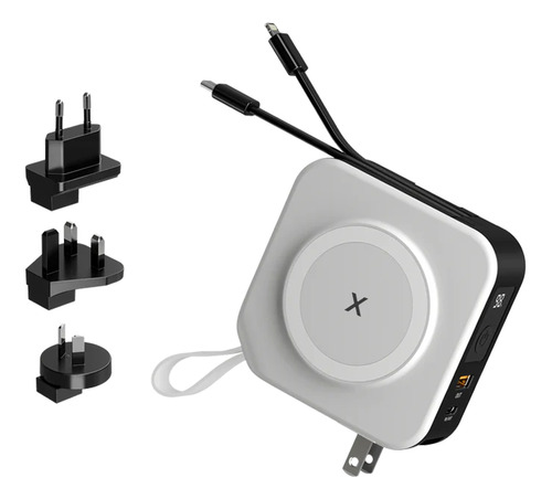 Cargador Para Viajes 5 En 1 Magsafe Con 3 Adaptadores | Xmag
