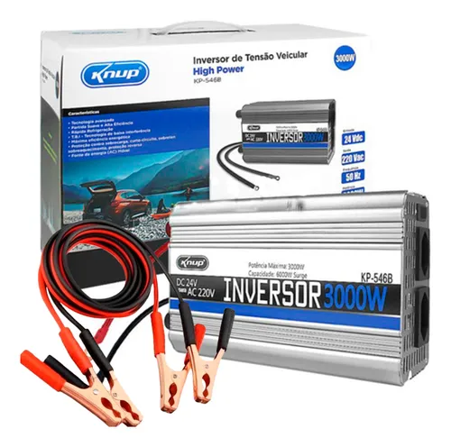 comprar Kit Inversor 12v Veicular 3000w Transformador Tensão Tomada