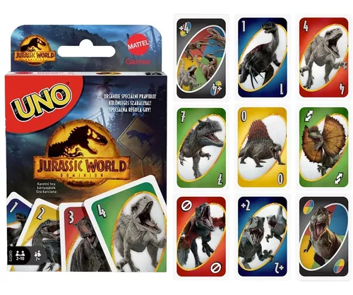 Jogo De Cartas Uno Minimalista Mattel / Baralho COPAG / Uno Jurassic World