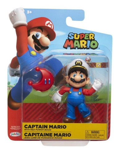 Capitán Mario 10cm Articulado Jakks Pacific Super Mario