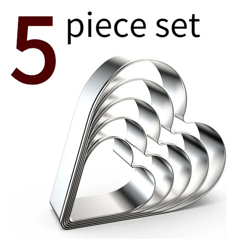 5 Uds Molde For Hornear Diy Cortador De Galletas De Acero