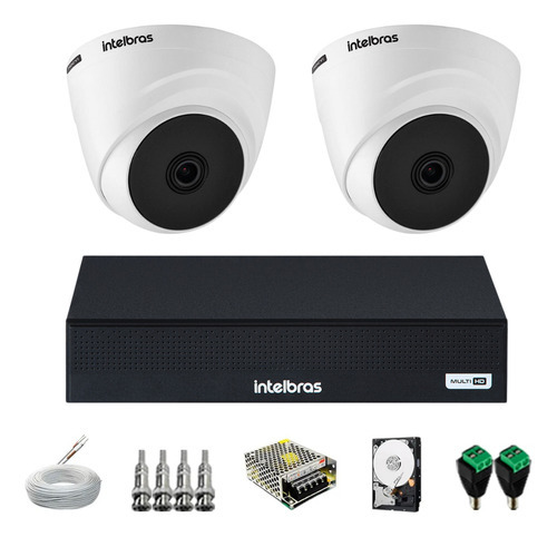 Kit Cftv Completo 2 Câmeras Vhl1220d Hd 1080p Dvr Intelbras