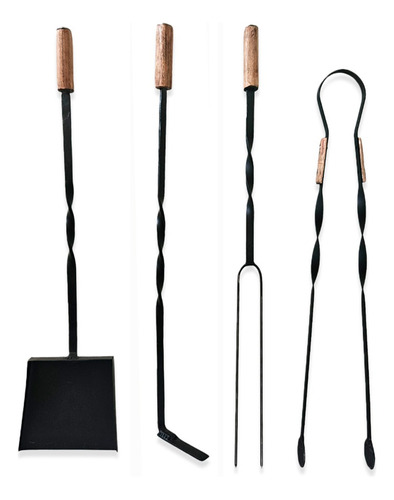 Set Parrillero Kit Asador Set Asado Juego Asado X4