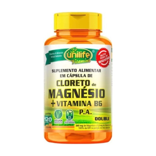 Cloruro De Magnesio + Vitamina B6 Unilife 60 Cápsulas