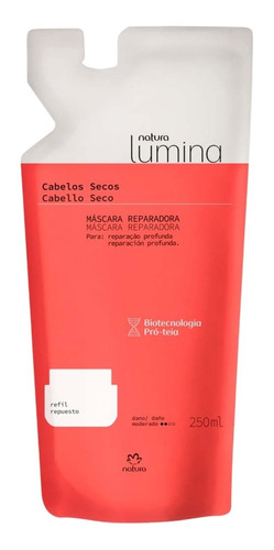 Máscara Reparadora Repuesto Cabello Seco Natura Lumina