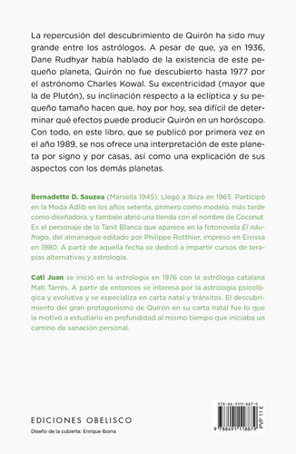 Quirón: El nuevo planeta, de Sauzea, Bernadette D.. Editorial Ediciones Obelisco, tapa blanda en español, 2022