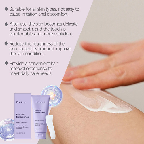 Creme De Depilação Facial Seguro Para Peles Sensíveis Com Pa