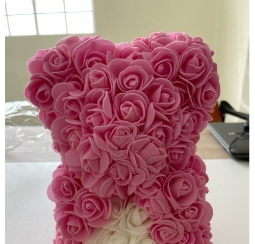 Oso Flores Rosas Foamy Oso De Regalo Mensaje Personalizado