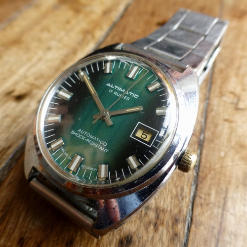 Imagen 3 de 5 de Altimatic Automático Ecuador Antiguo Reloj Retro 111019swt
