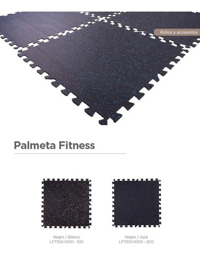 Imagen 5 de 10 de Baldosa Piso Goma Encastrable Negra Tatami 1x1 Mt 4mm Soul
