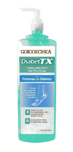 Crema Humectante Goicoechea Diabet Tx Para Pies Cuerpo 400ml