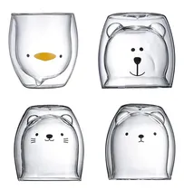 Comprar Copos De Camada Dupla Com 4 Peças De Animais Fofos