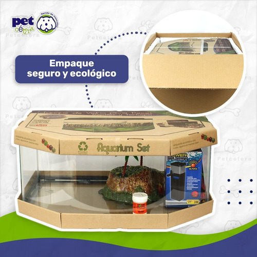 Imagen 4 de 10 de Kit Tortuguero Equipado | Pecera Panoramica | Tortugas