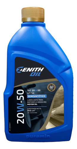 Aceite Semisintetico 20w/50 Zenith Oil (puramin) 