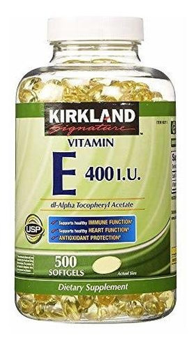Kirkland Signature Vitamina  E 400 I. U. 500 Softgels Por B